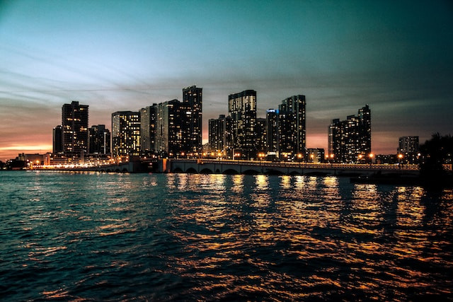 Florida Skyline in het donker