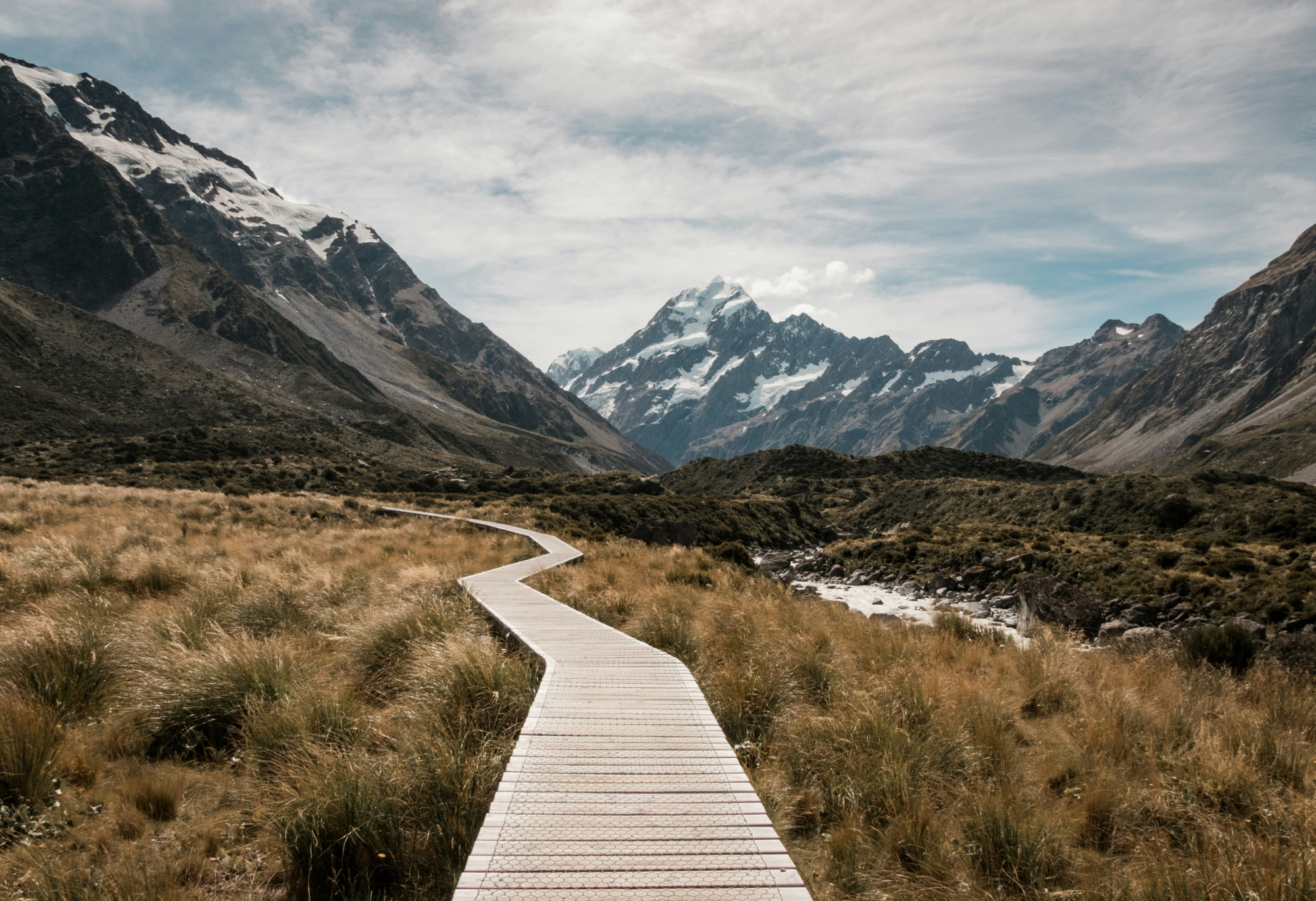Wandelpad in Mount Cook National Park