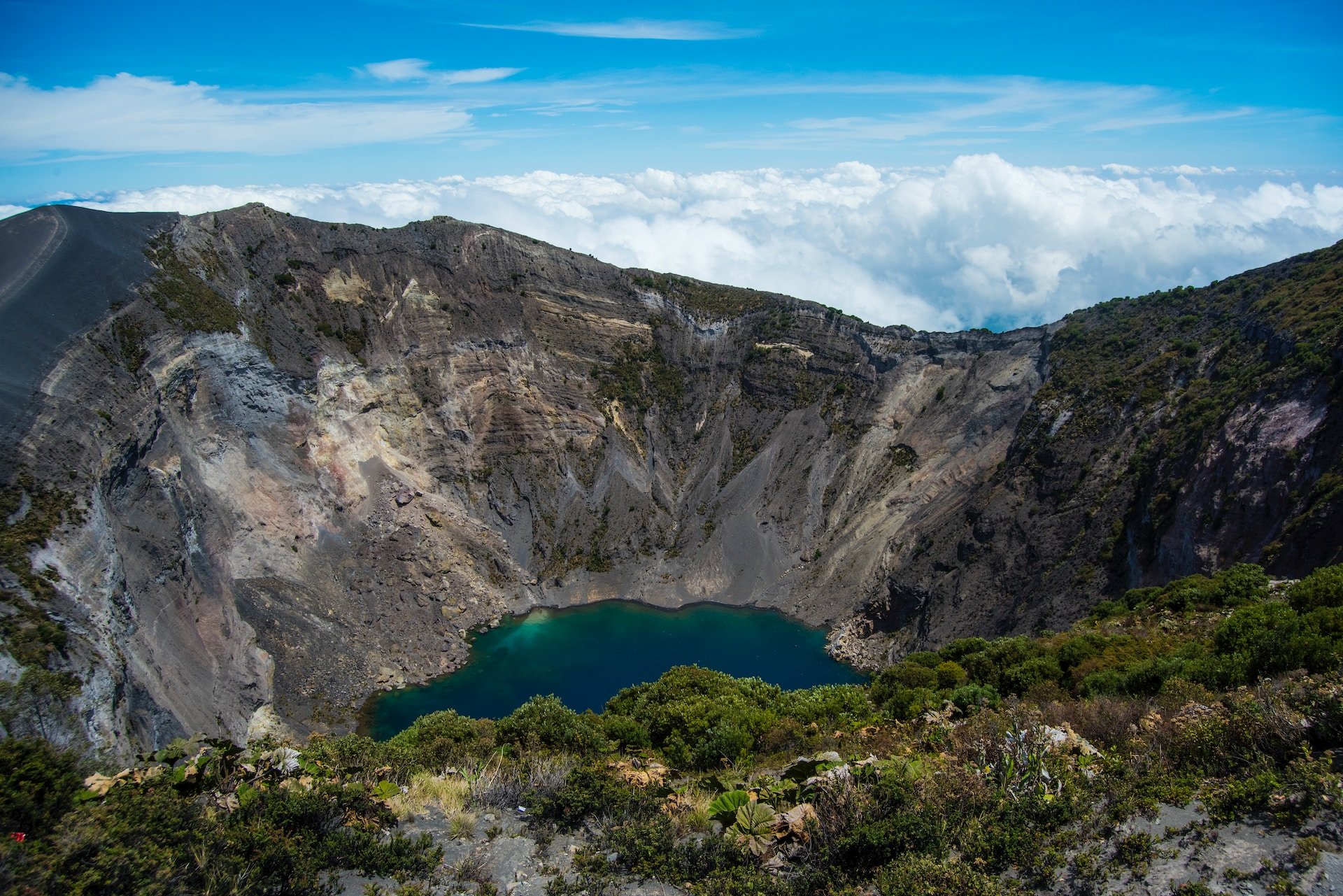 Irazú vulkaan vanuit de lucht