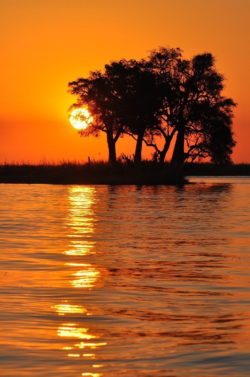 Botswana zonsondergang