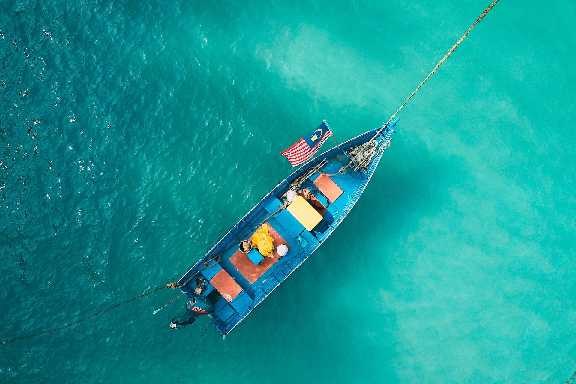 Bootje met Maleisische vlag