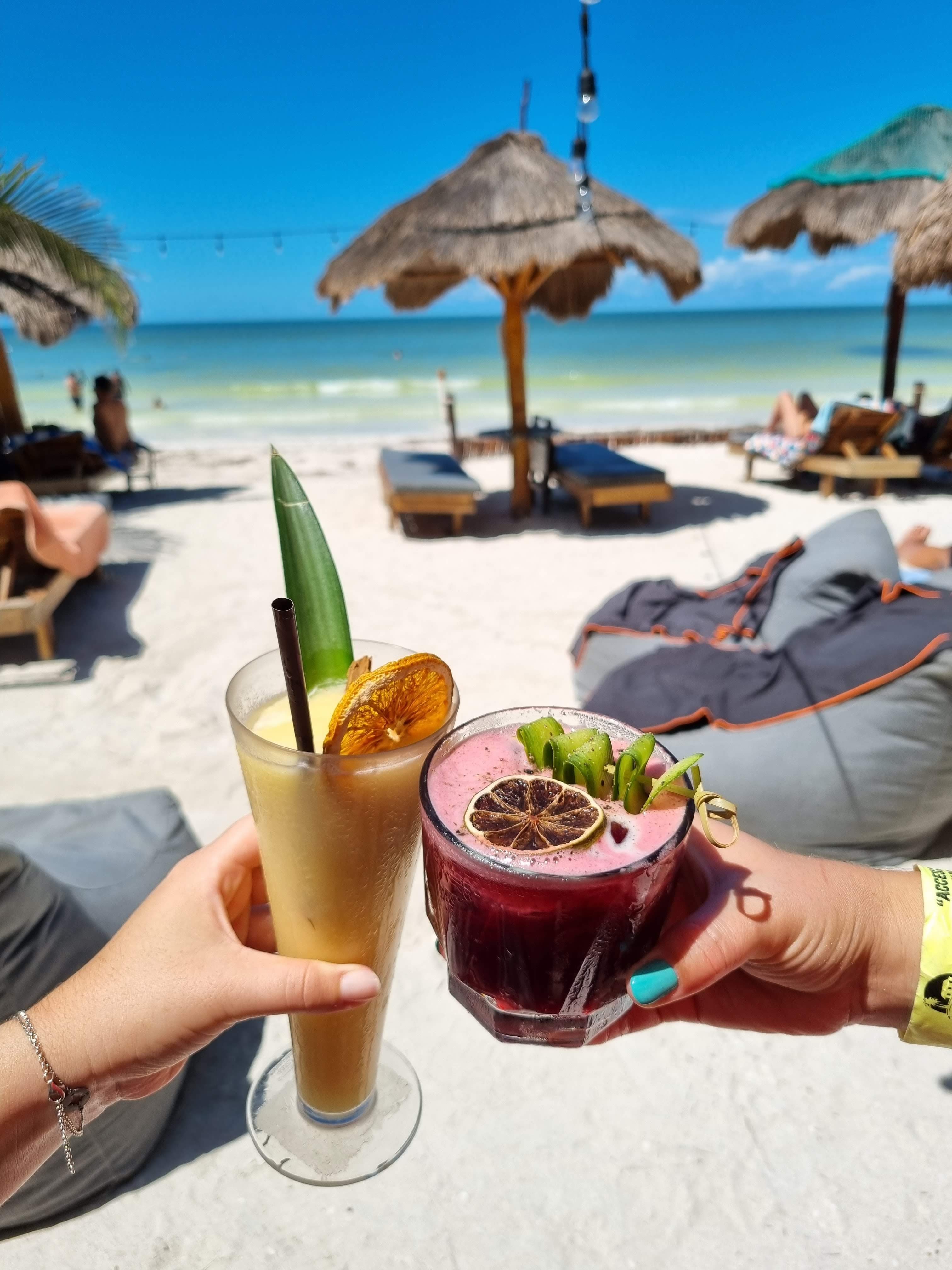 Vakantie Mexico - cocktails op het strand