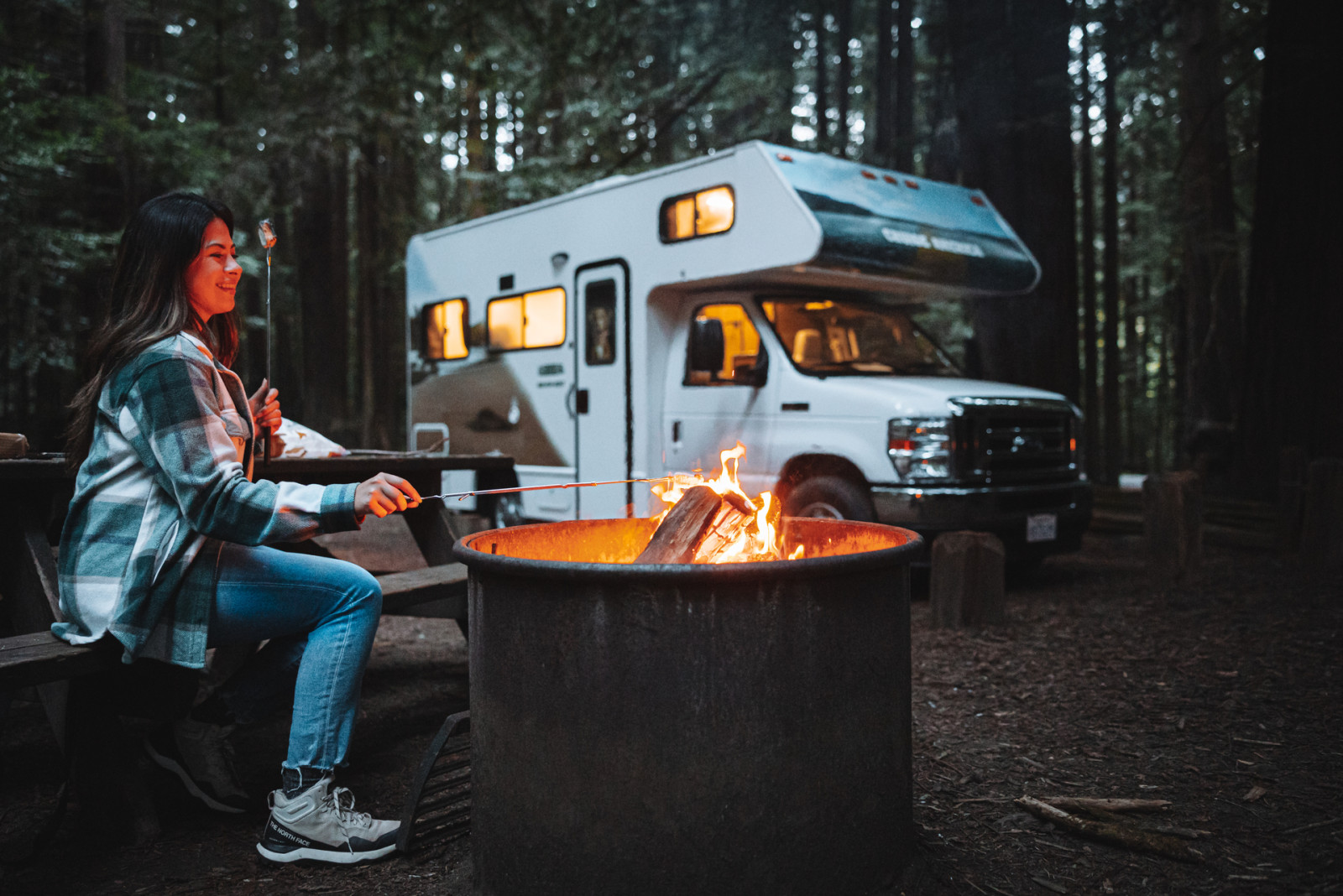 kamperen tijdens camperreis in Amerika