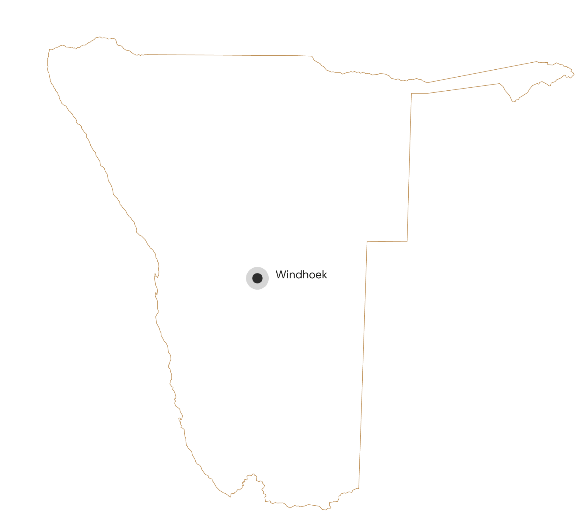 Kaartje camperreis windhoek