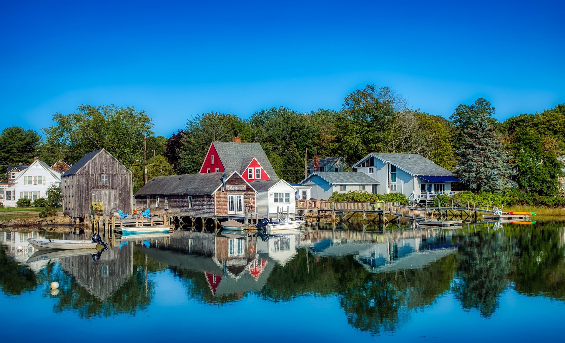 Amerika Kennebunkport meer huizen