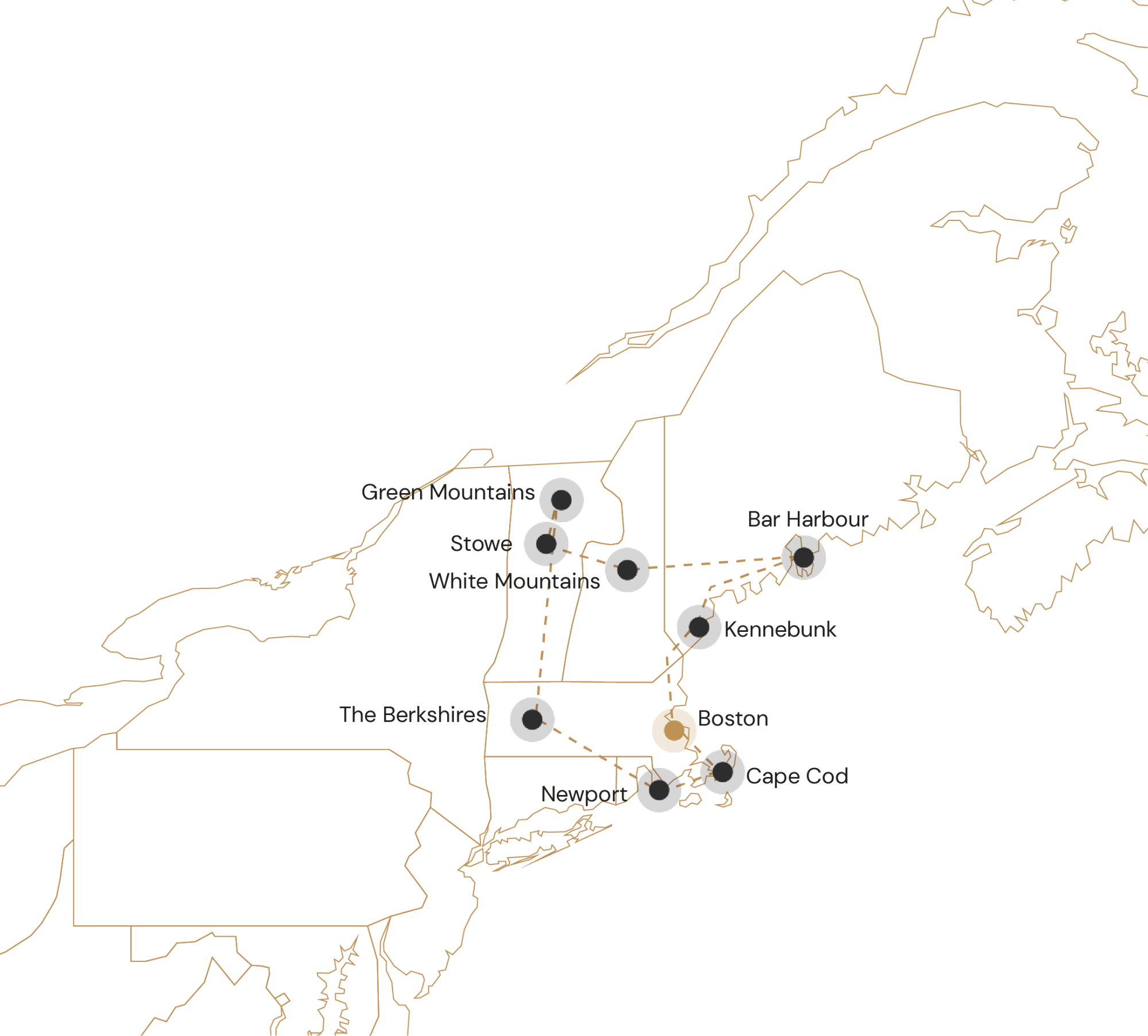 Route Charmant New England