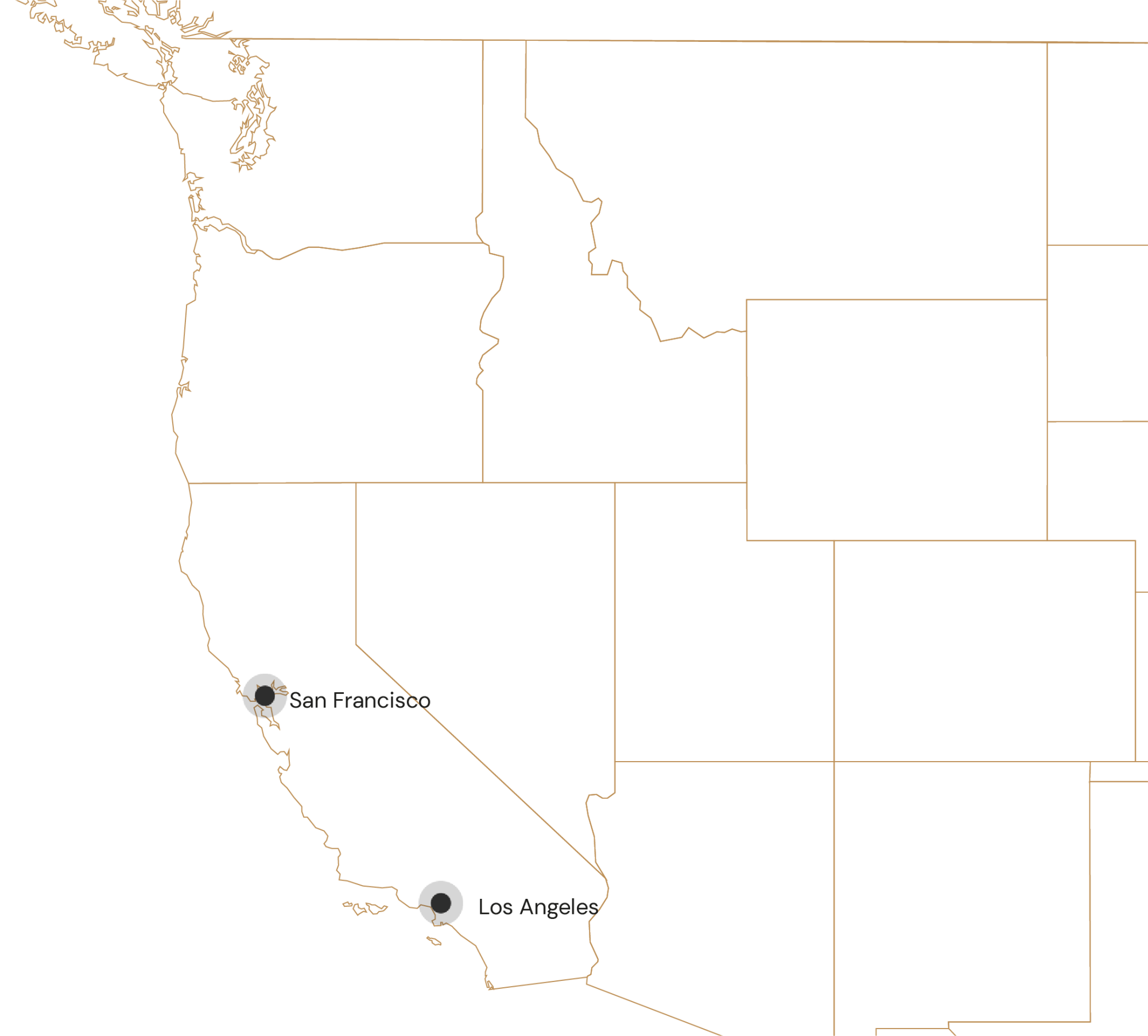 Route Camperreis met het gezin vanuit Los Angeles
