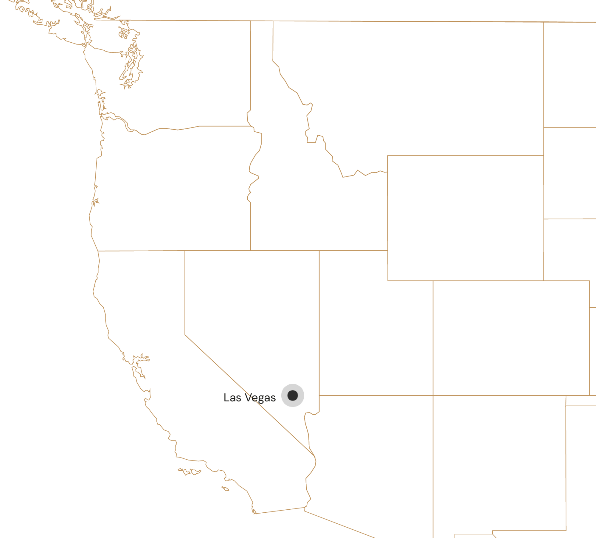 Route Camperreis vanuit Las Vegas