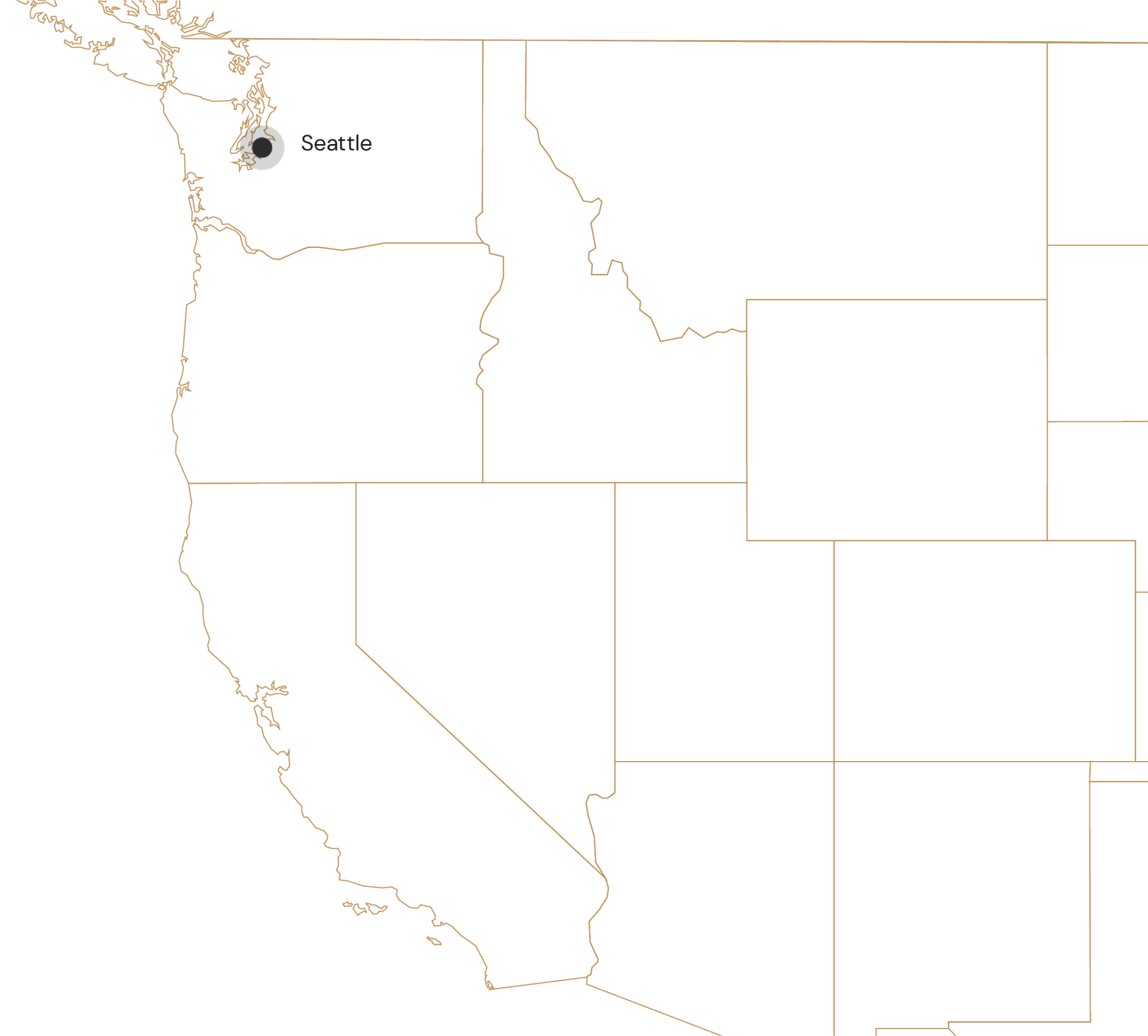 Route Camperreis vanuit Seattle