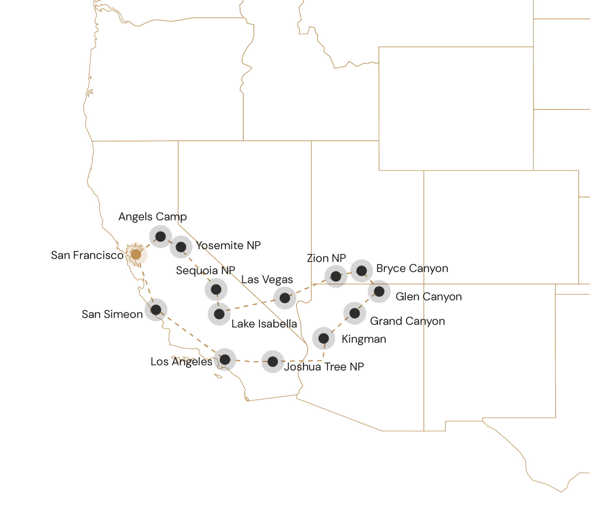 Route Camperrondreis de Hoogtepunten van Zuid-West Amerika