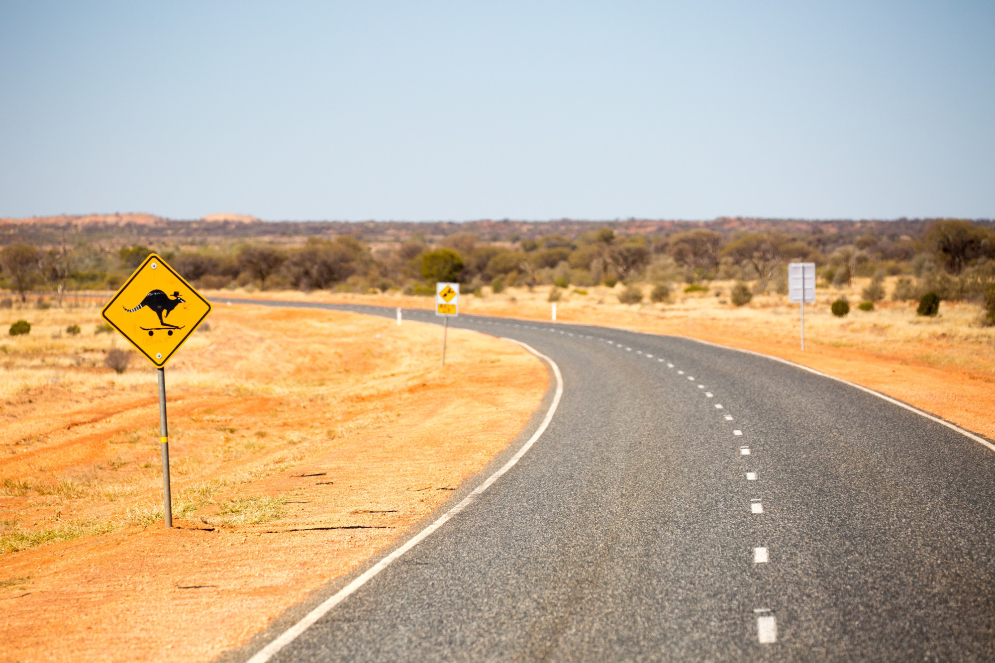 Kangoeroebord in de Northern Territory van Australië