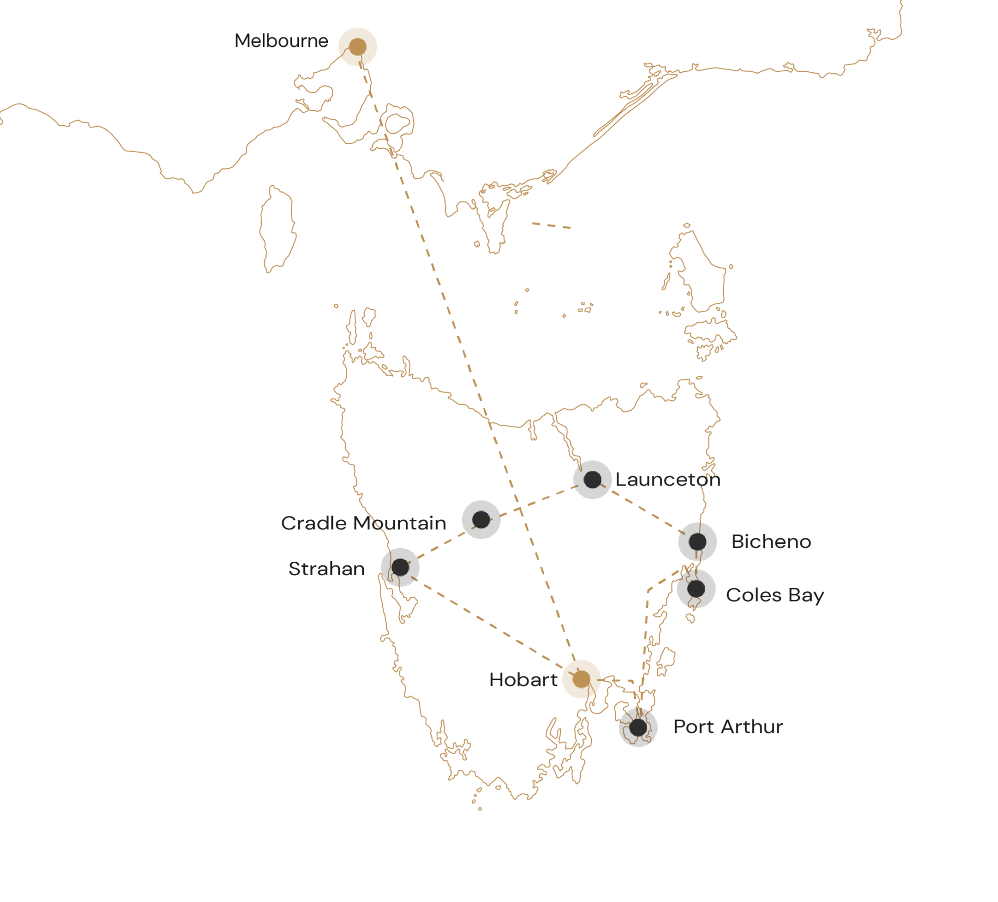 Route Natuurrijk Tasmanië