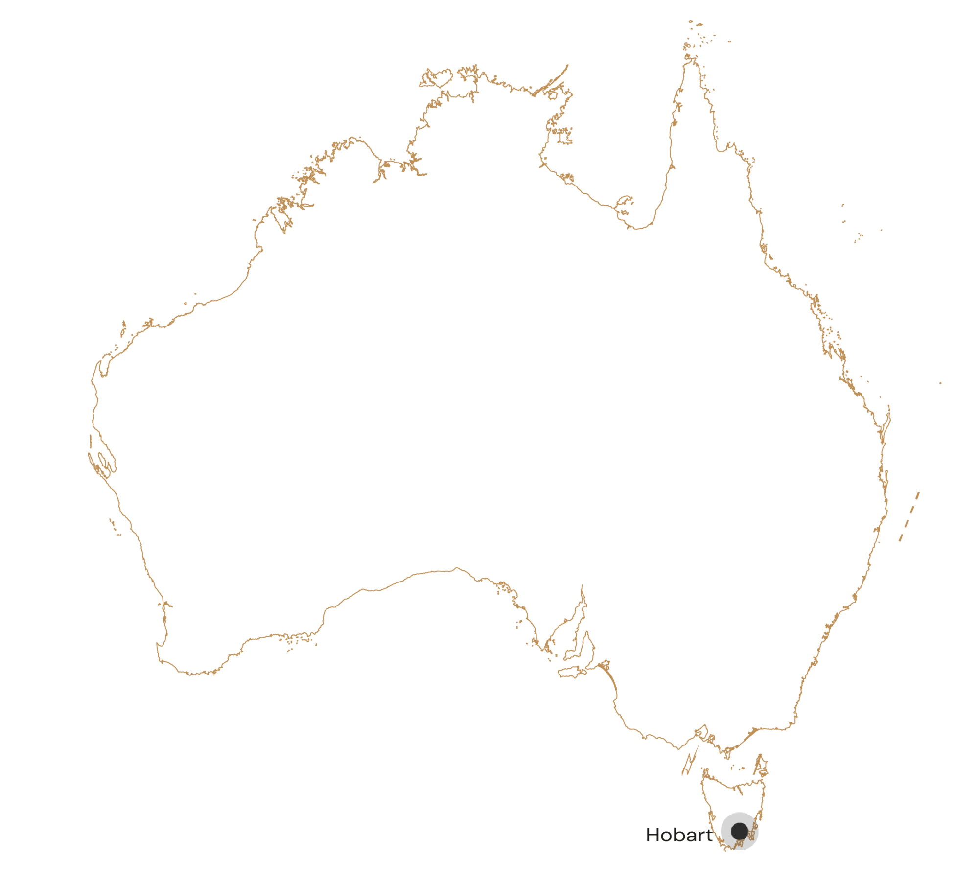 kaartje - camperreis vanuit Hobart