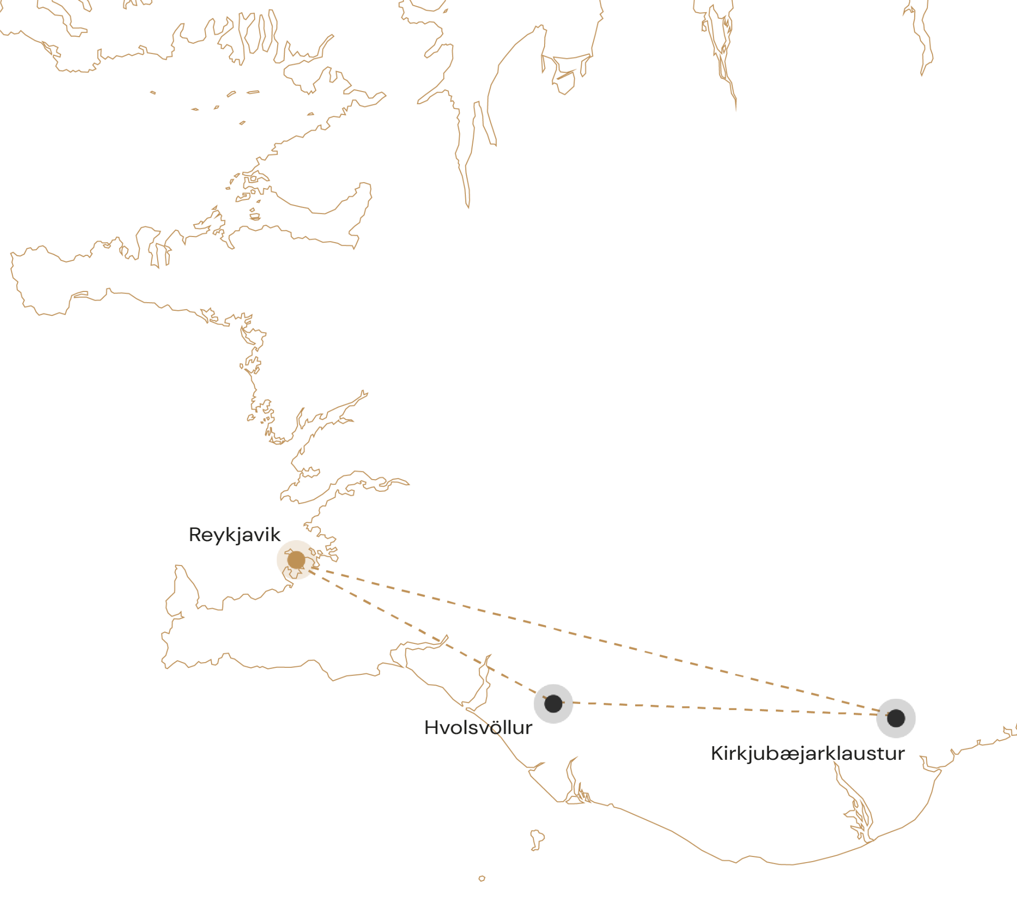 Route natuurpracht in winters IJsland