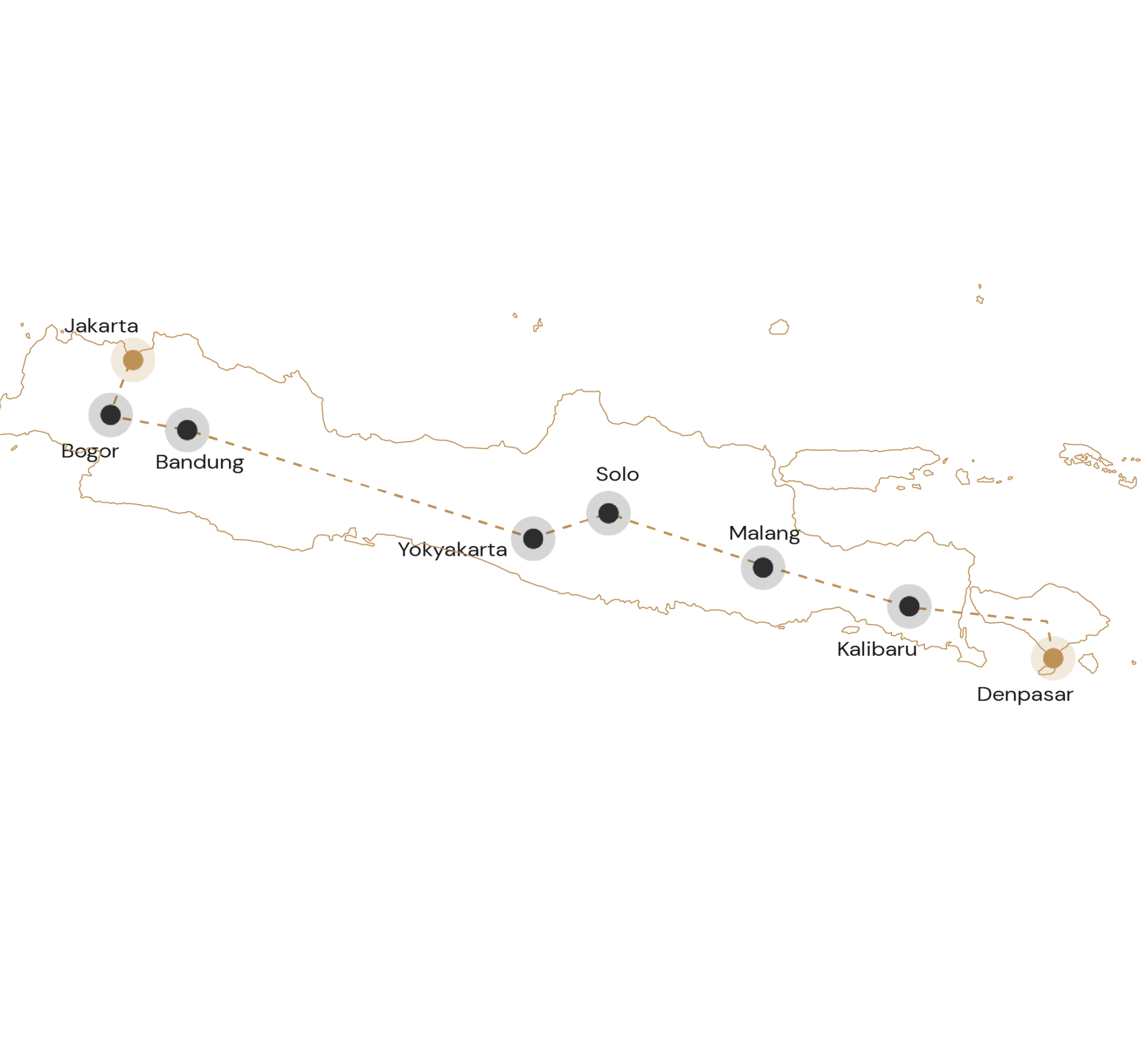 Kaartje Java en Bali