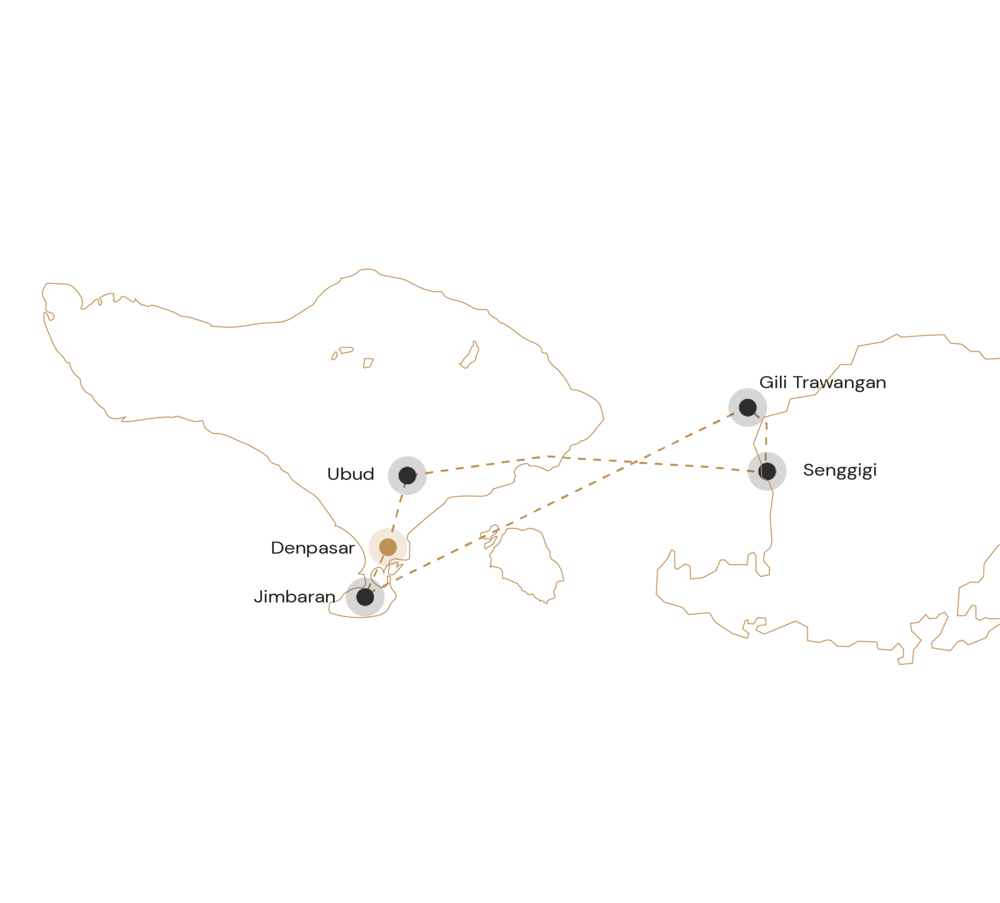 Kaartje Bali, Lombok en de Gili-eilanden