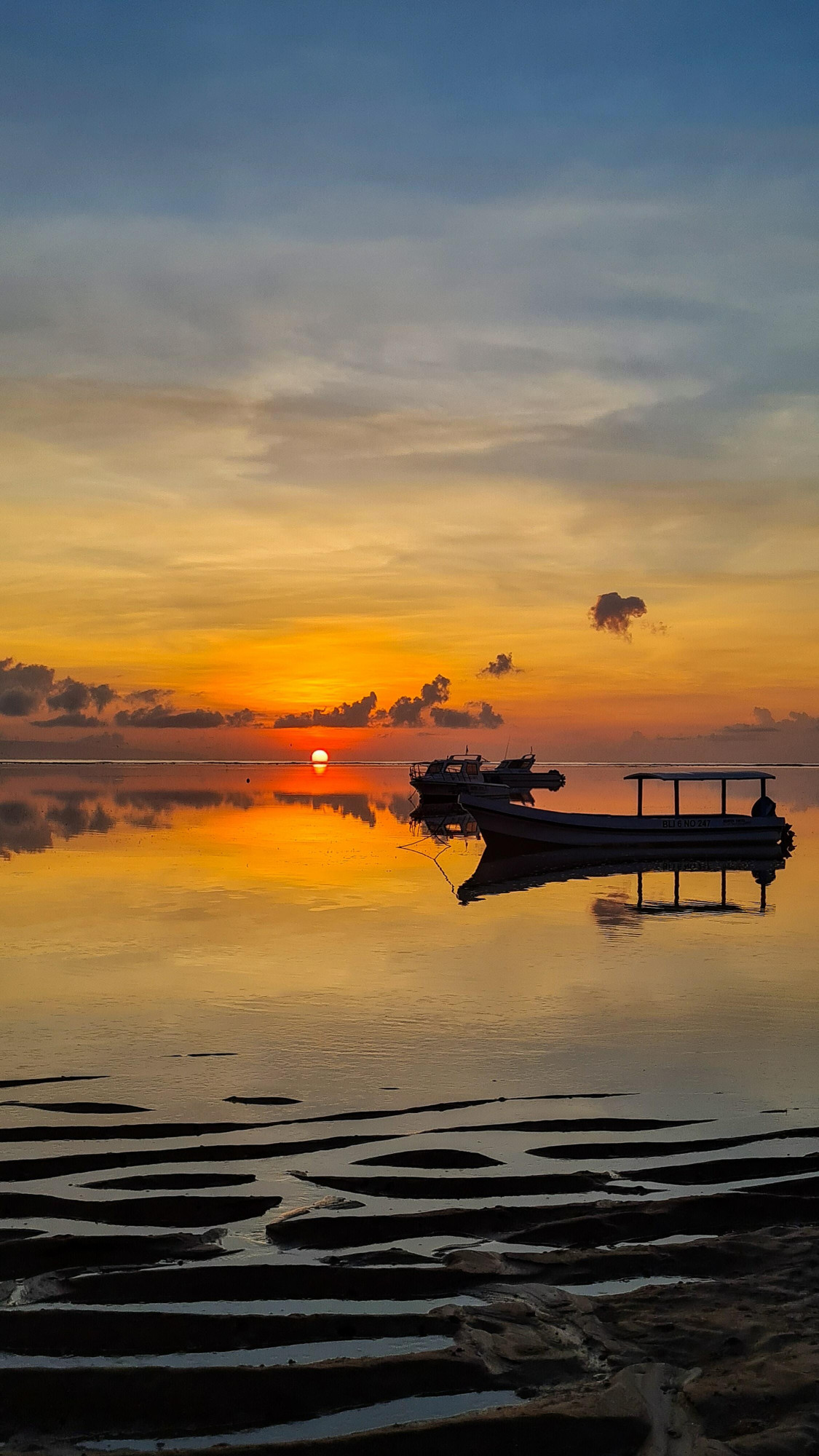Zonsondergang in Sanur, Bali
