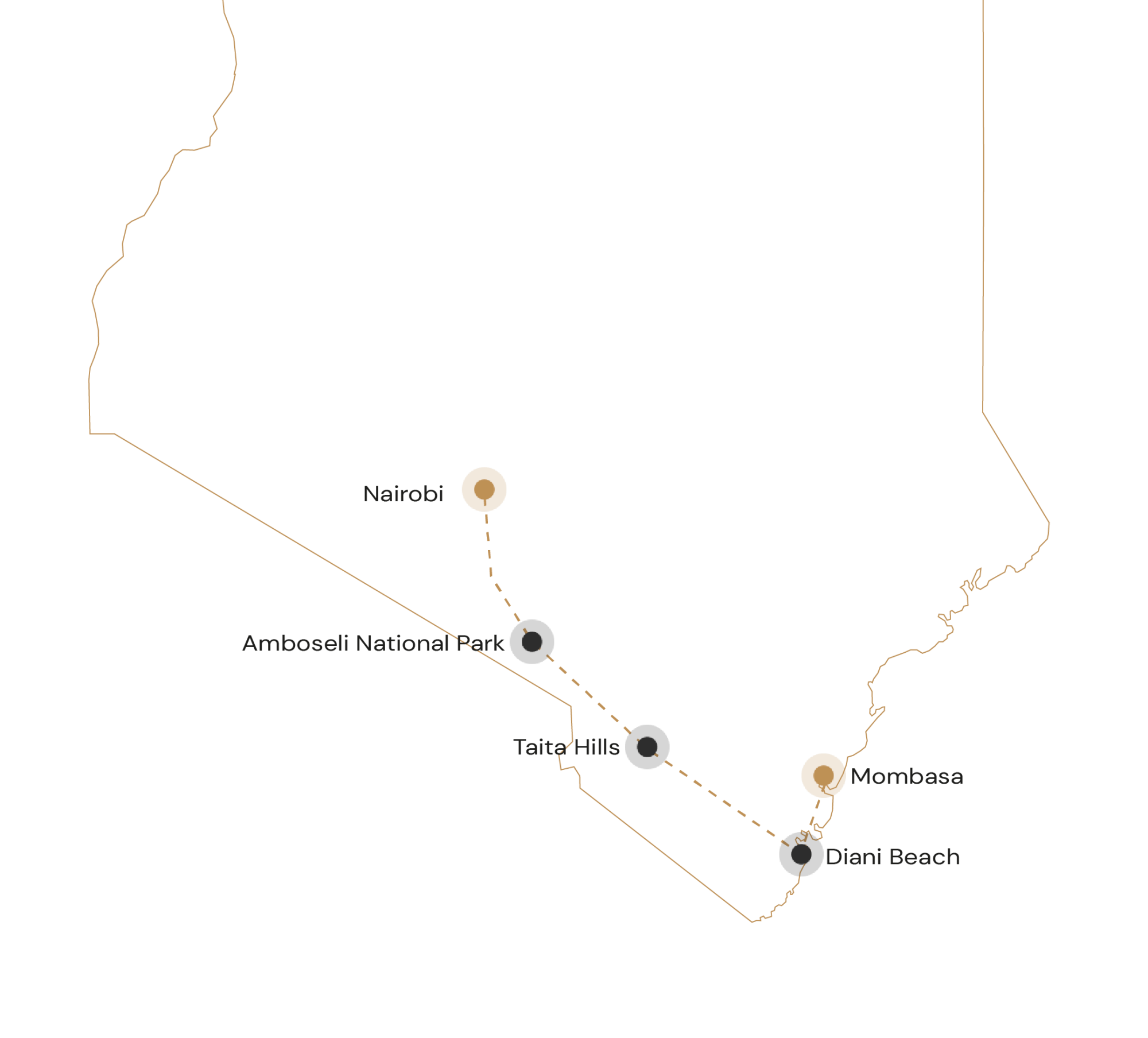 Kaart - Kenia - In de voetsporen van de olifant