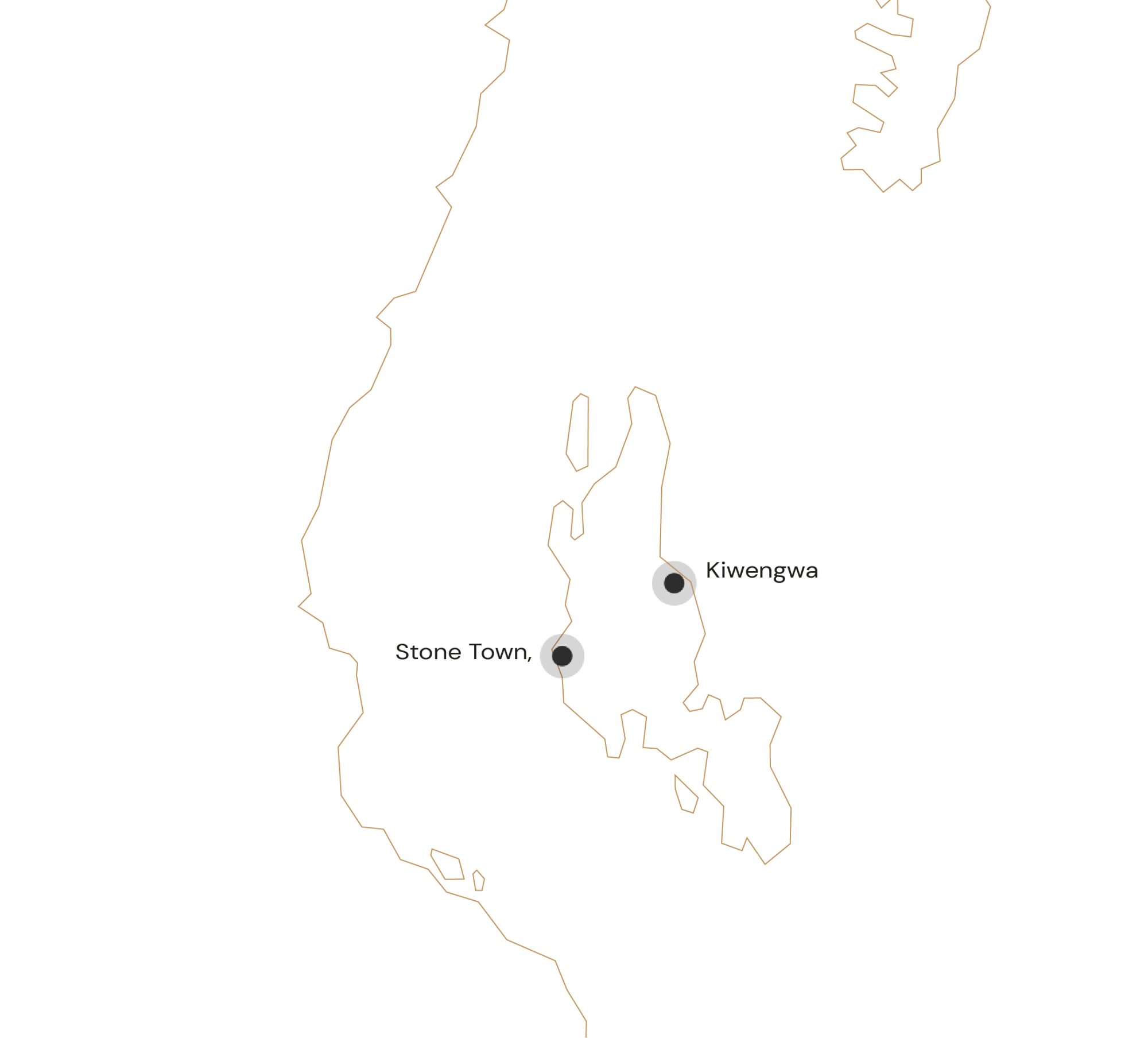 Tropisch Zanzibar kaart