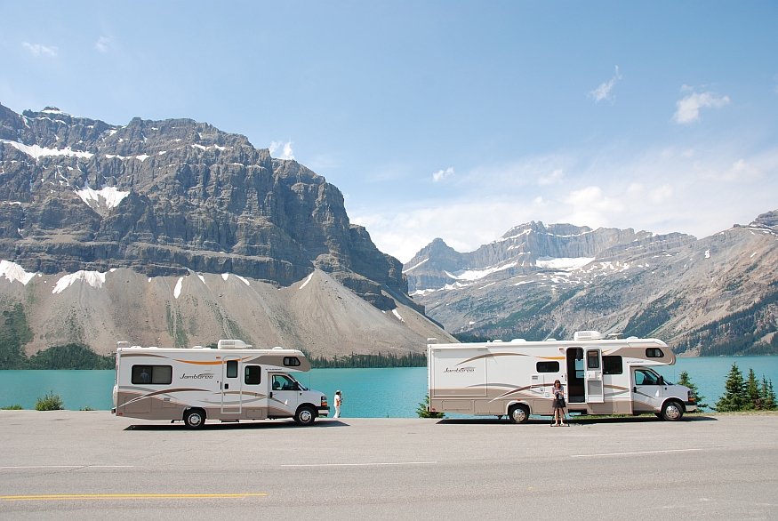 Campers bij natuurpark in Canada