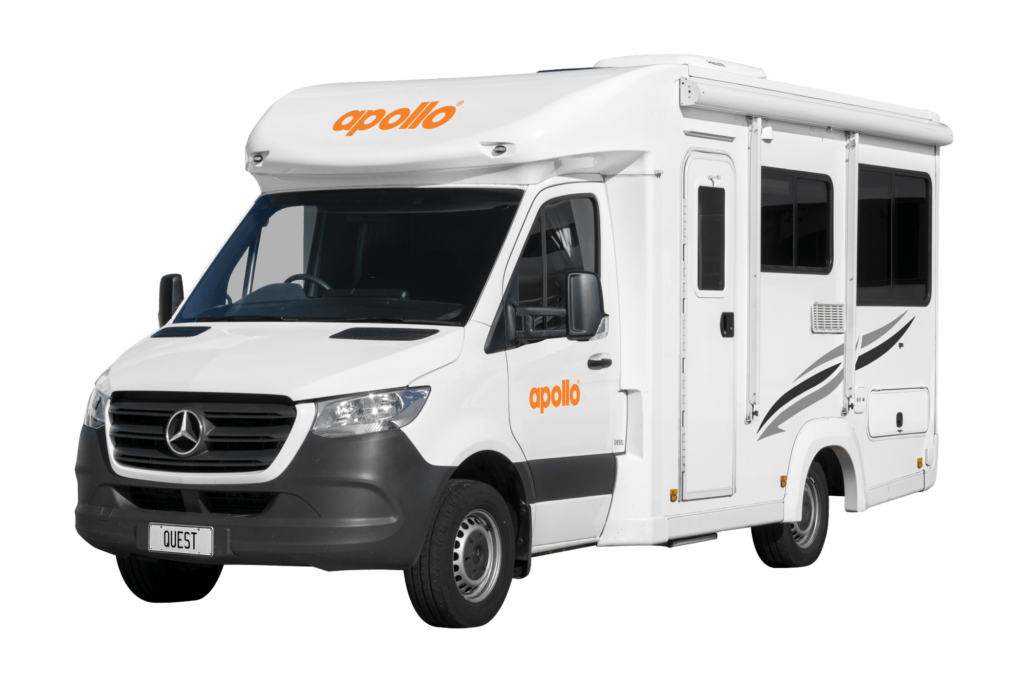 Buitenkant van Apollo AU Euro Quest camper