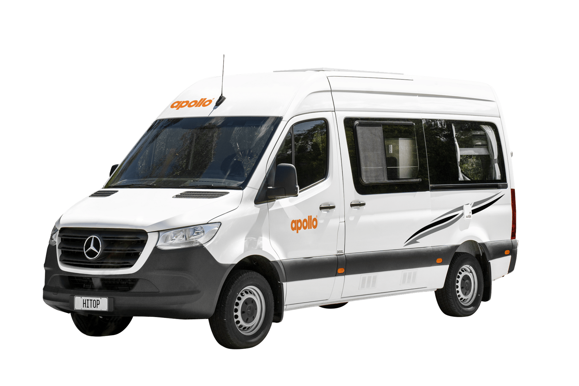 Buitenkant van Apollo AU Hitop Camper