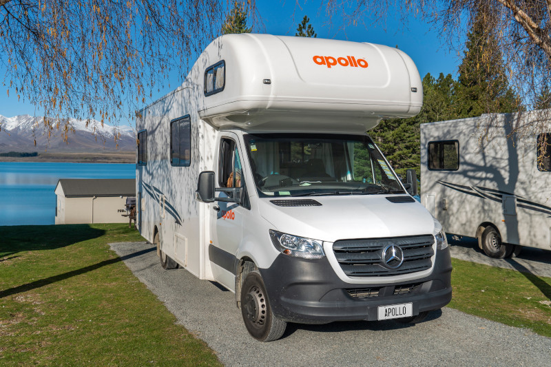 Apollo NZ Euro Camper op de camperplaats