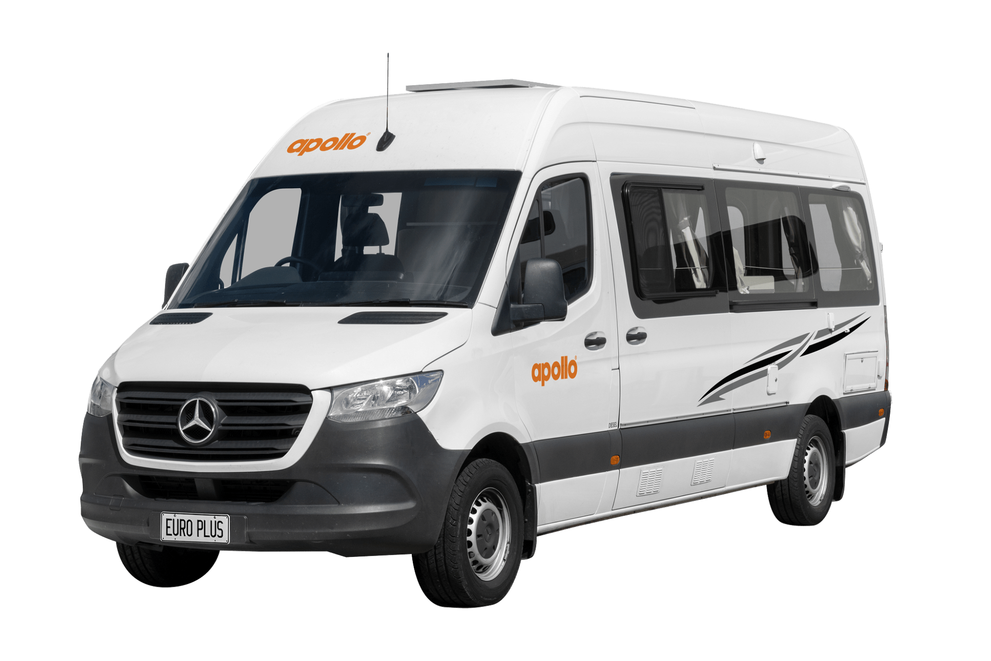 Buitenkant van Apollo NZ Euro Plus 3 Berth camper