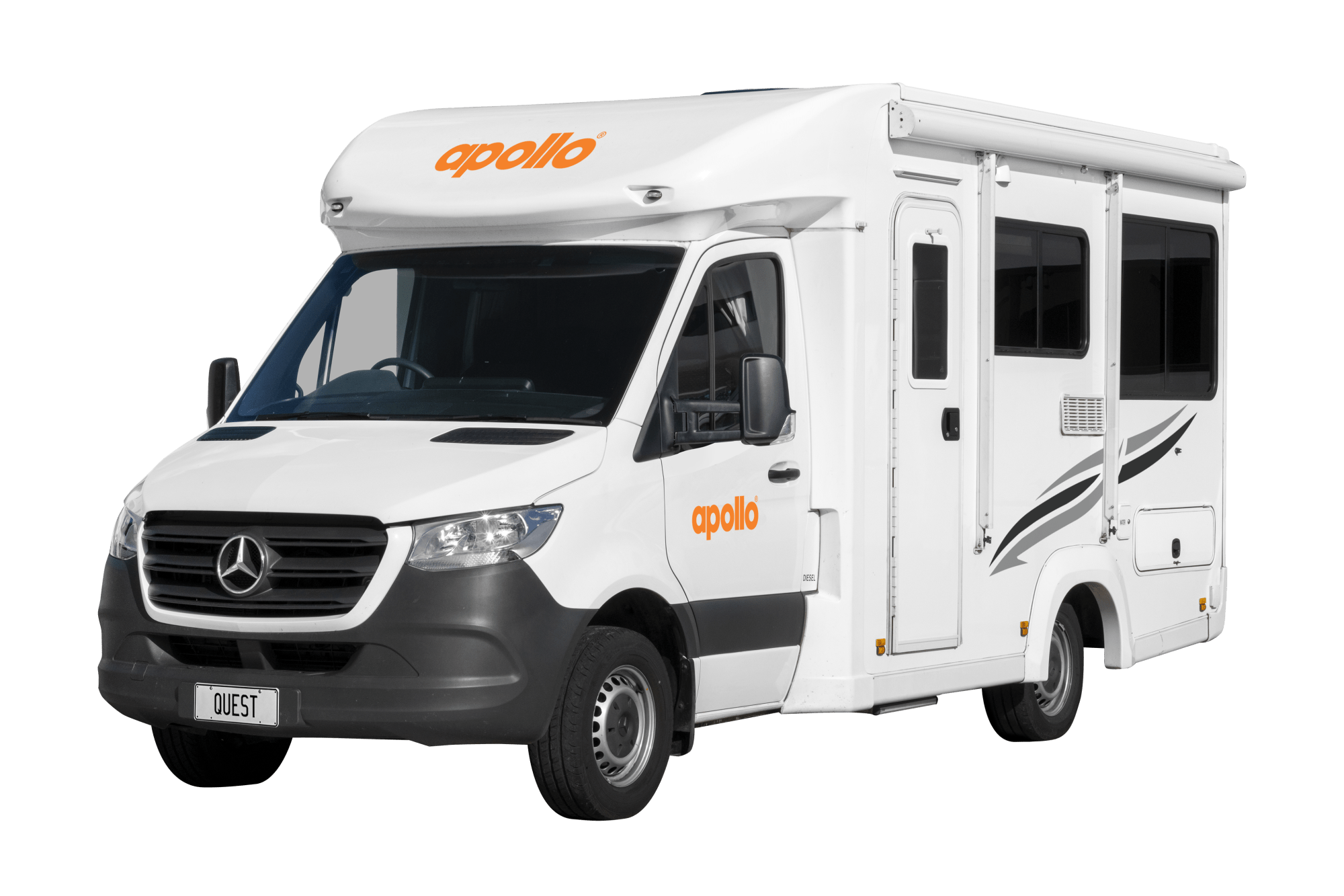 Buitenkant van Apollo NZ Euro Quest 4 Berth camper