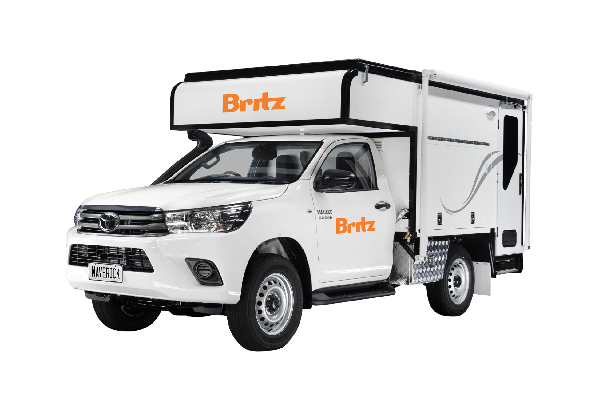 Buitenkant van Britz AU Maverick 4WD Sleep inside camper