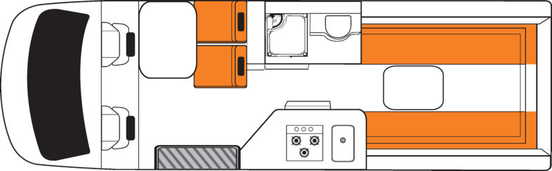 Britz NZ Venturer plattegrond dag