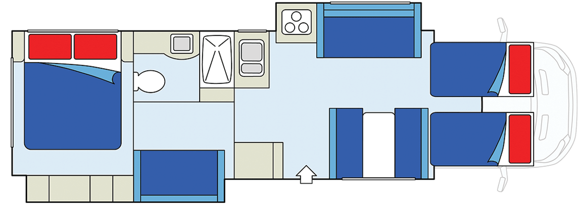 CanaDream MH-X Maxi Plus Motorhome alternatieve inrichting