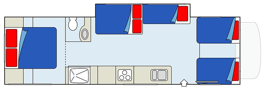 CanaDream MH-X Maxi Plus Motorhome extra bedden