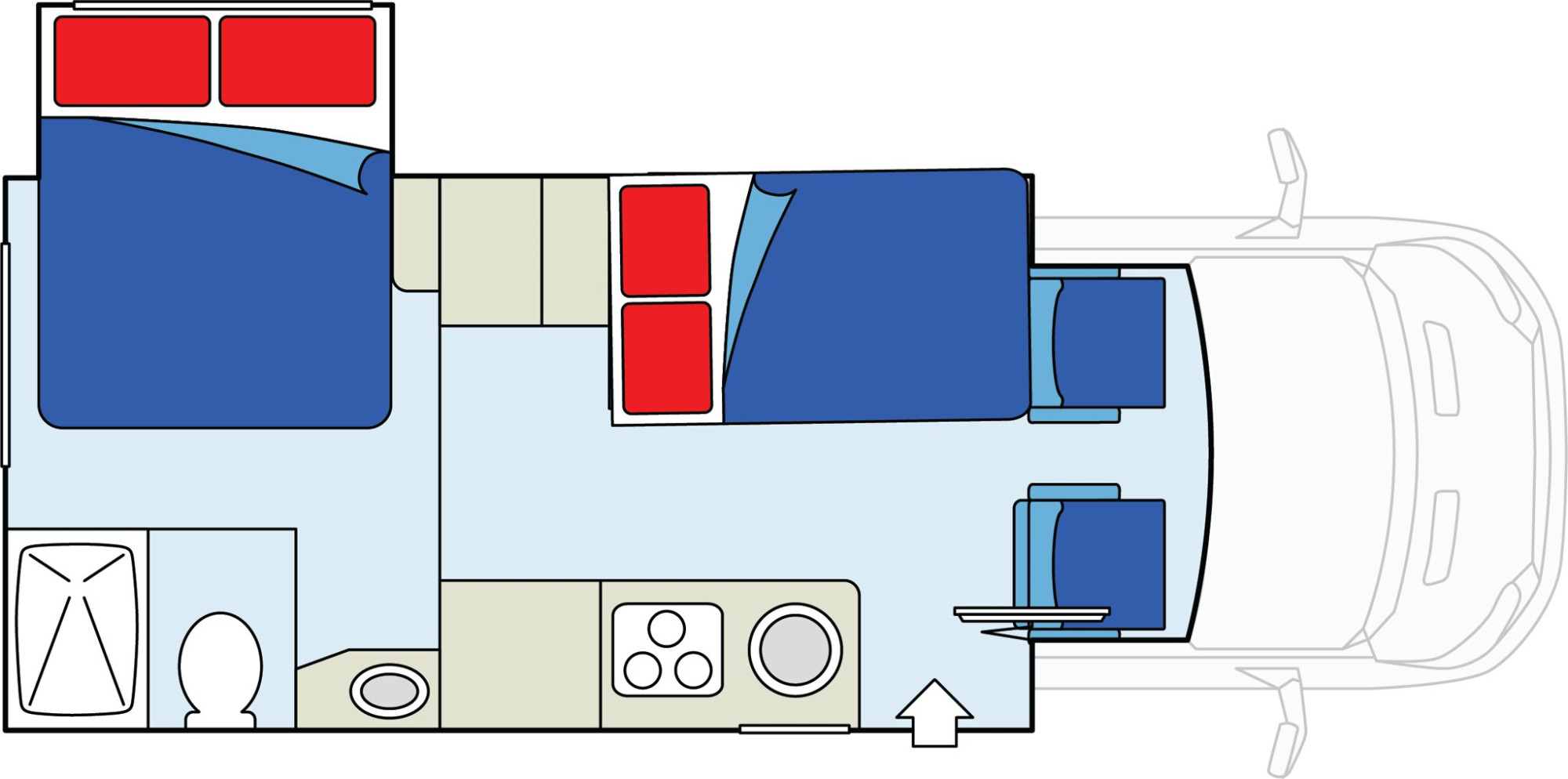 CanaDream SVC plattegrond interieur