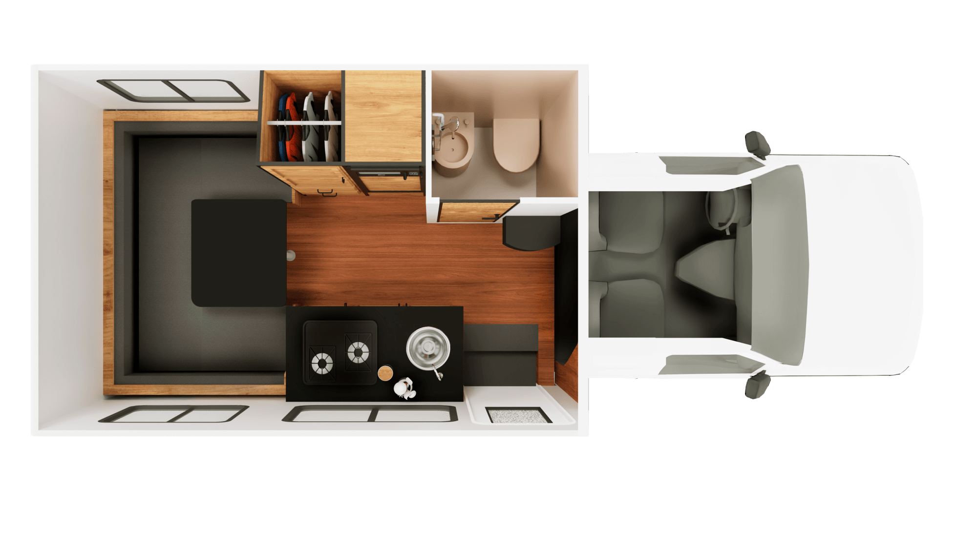 Plattegrond Cruise America C21 - Compact Plus Motorhome