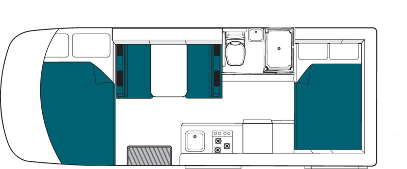 Maui AU Beach camper plattegrond nacht