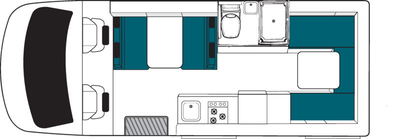 Maui AU River camper plattegrond dag