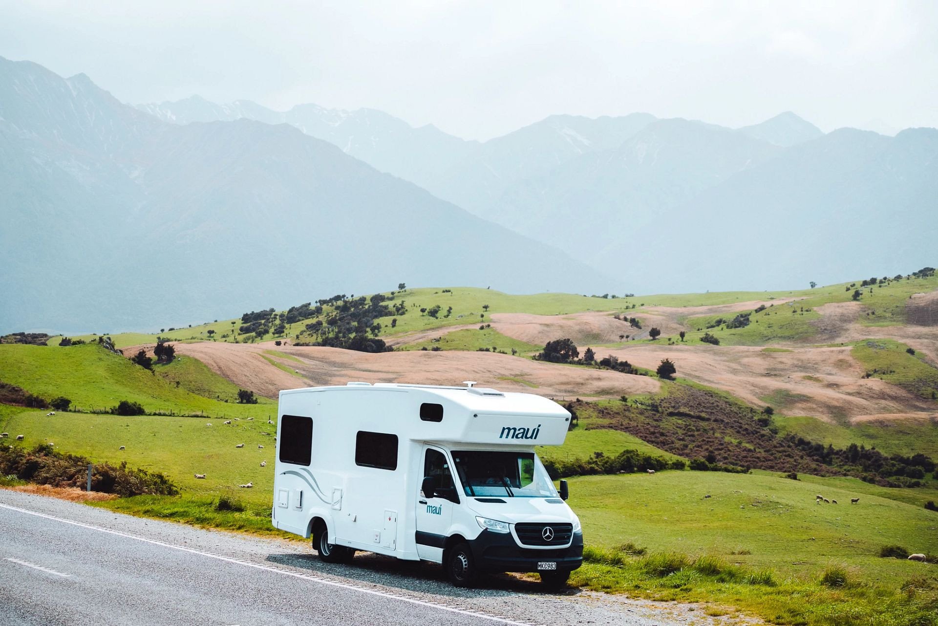 Camper  Maui NZ River in de bergen
