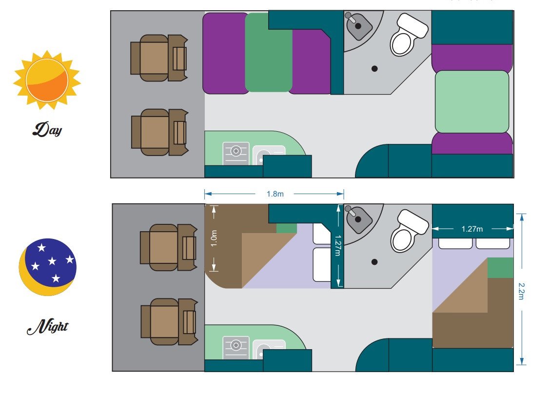 plattegrond Maui ZA M4BI/M4BM Iveco/Mercedes